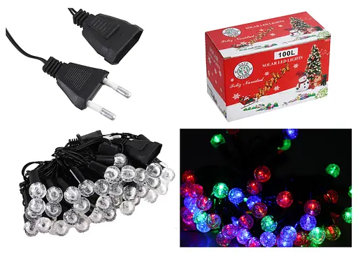 Гірлянда, C54307, 60 лампочок, трикольорова