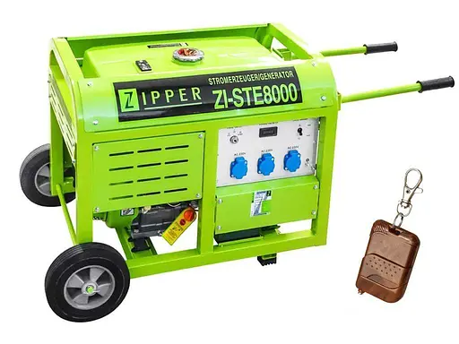 Генератор Zipper ZI-STE8000 бензиновий 7/8 кВт - фото 1