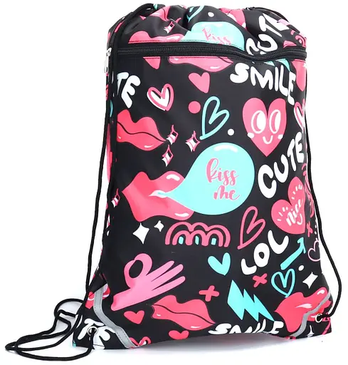 Сумка для обуви на шнурках, с молнией, 46x34 см, материал 420D, KJ7261