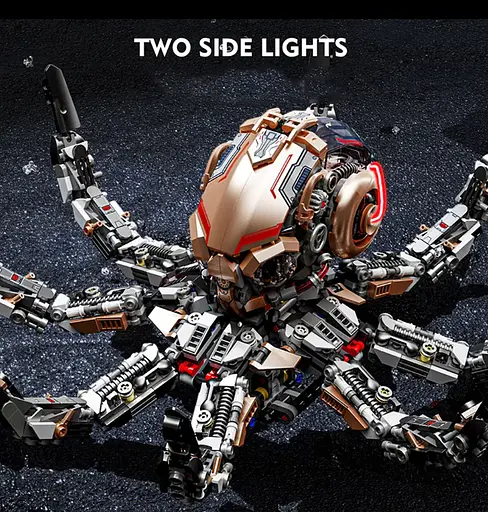 Конструктор механічний восьминіг MJI Octopus   для дітей і дорослих живий світ 1768 деталей - фото 6