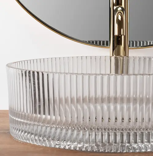 Умивальник Rea Ingrid transparent 40 накладний REA-U0278, Прозорий - фото 2