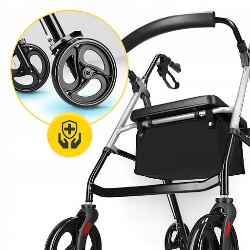 Роллер для ходьбы 4FIZJO складной, с сумкой Black/Silver (P-5905973406918) - фото 9