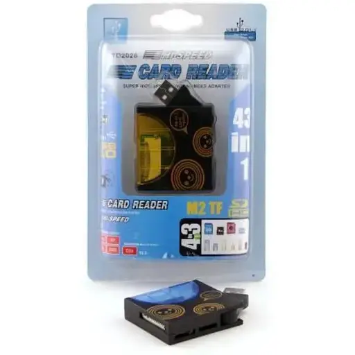 Кардрідер USB Atcom TD2028, чорний, USB 2.0 - microSD / SD / MS / M2 / xD / CF (14941) - фото 1