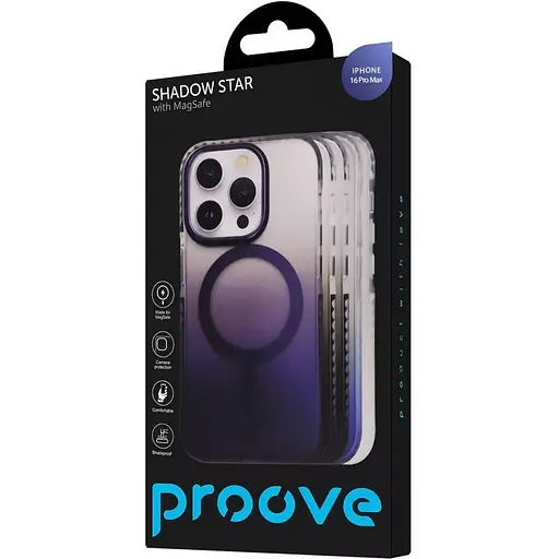 Чохол-накладка Proove для Apple iPhone 16 Pro Shadow Star Magnetic Ring (black) - фото 3