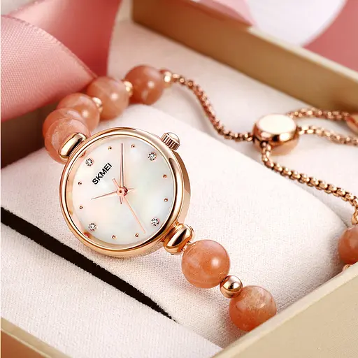 Наручний годинник жіночий 1983PK Pink Skmei acs0030436 - фото 4