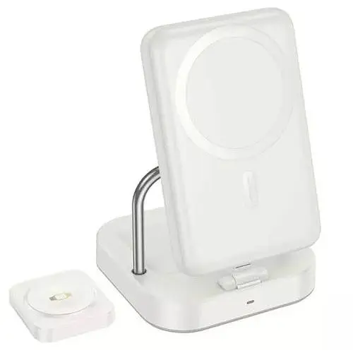 Бездротовий ЗП HOCO CQ16 stute4-in-1 10000mAh молочно-білий Деф.пак - фото 1