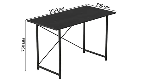 Стол письменный Line Лайт 750x1000x500 Черный металл ДСП Сосна Кембра 16мм FRD-104838 - фото 5