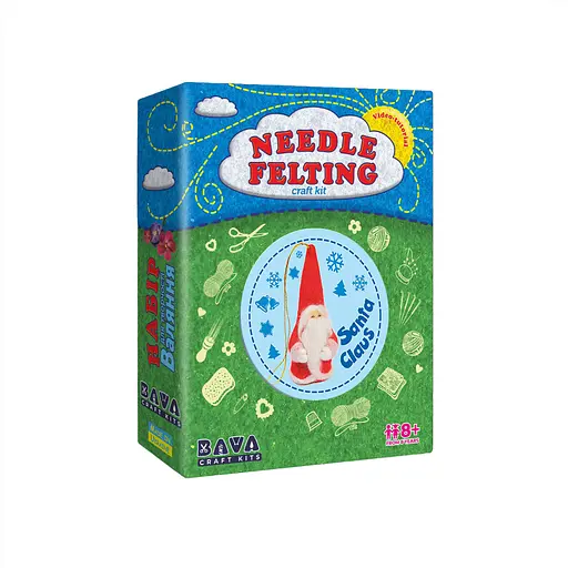 Дитячий набір творчості Валяння «Санта Клаус» ВАЛ-006 натуральна вовна