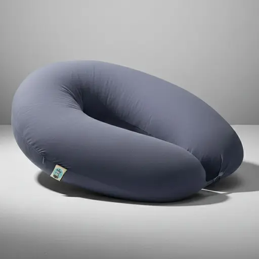 Подушка для вагітних та годування Sei Design трикотаж гіпоалергенна, наволочка з бавовни на блискавці темно сіра 30 х 190 см (8000036178*001)