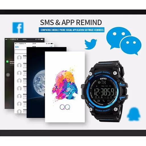 Спортивний годинник з Bluetooth Skmei 1227 (red) - фото 8