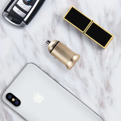 Автомобільний зарядний пристрій T-PHOX Zega 3.1A Dual USB gold - фото 4