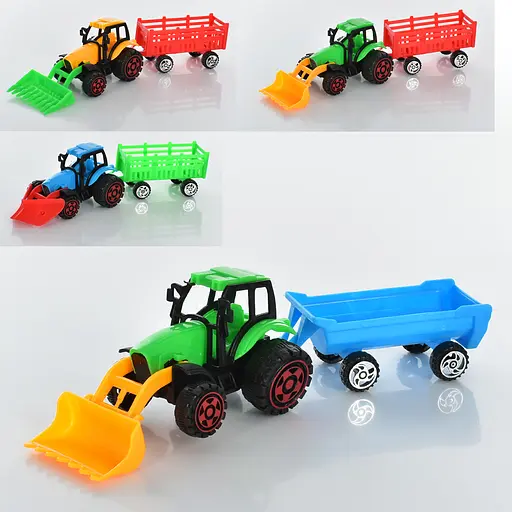 Трактор інерційний, будтехніка, з причепом, 20 см (В асортименті) - фото 2
