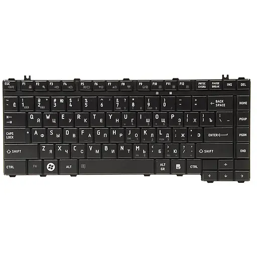 Клавиатура для ноутбука TOSHIBA Satellite A200, A300 черный, черный фрейм
