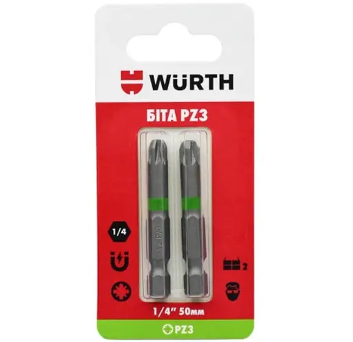 Бита Wurth PH2 1/4IN L110 мм 1 шт. в блистере (1614176739901)