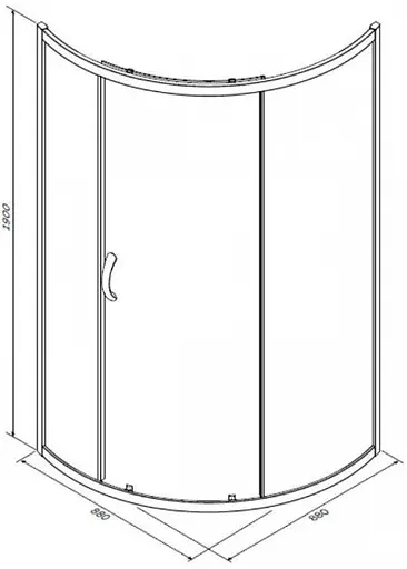 Душевая кабина AM.PM Bliss Solo Slide 90x90 без поддона, прозрачное стекло W56G-315-090MT - фото 11