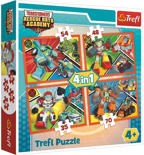 Набір Пазли - (4в1) - "Академія автоботів" - фото 1