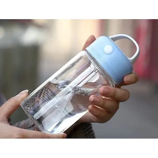 Пляшка-шейкер TS Kitchen електрична 380 мл прозора з ручкою синя  HPLN010 - фото 8