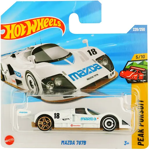 Базова машинка Hot Wheels Peak Porsuit Mazda 787B біла (5785) JBB39-N521