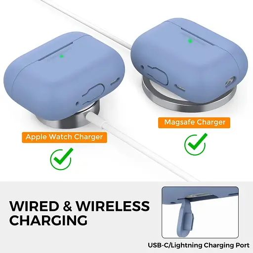 Чехол AhaStyle Colorful Silicone Case для AirPods Pro 2 Purple Blue (CP-187-2-C-PB) [133842] - фото 5