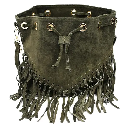 Женская замшевая сумка на плечо Firenze 25х26х13 см sum0028554 - фото 4