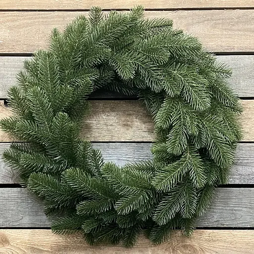 Венок хвойный рождественский Hvoya Lux литой зеленый 50 см - фото 3