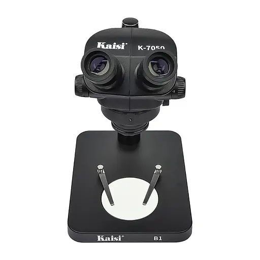 Микроскоп бинокулярный Kaisi K-7050 B1 (без подсветки, фокус 100 мм, кратность увеличения 7X/50X) - фото 2