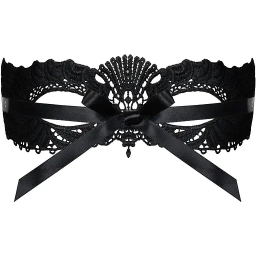 Мереживна маска Obsessive A700 mask, єдиний розмір, чорна - фото 2