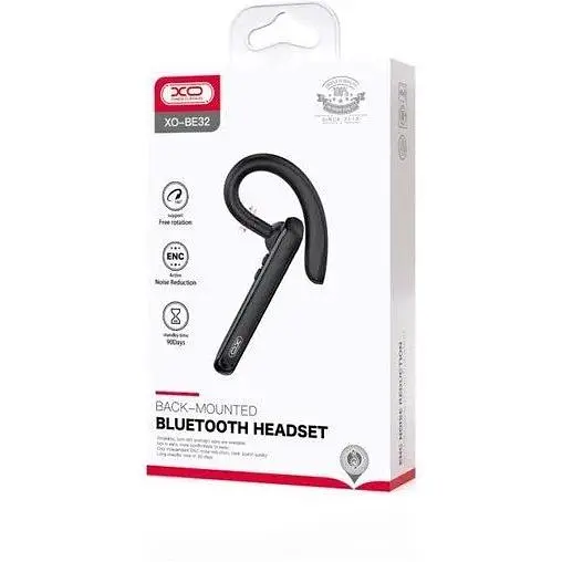 Bluetooth-гарнитура моно разговорная XO BE32 business bluetooth headset ENC noise reduction черная - фото 4