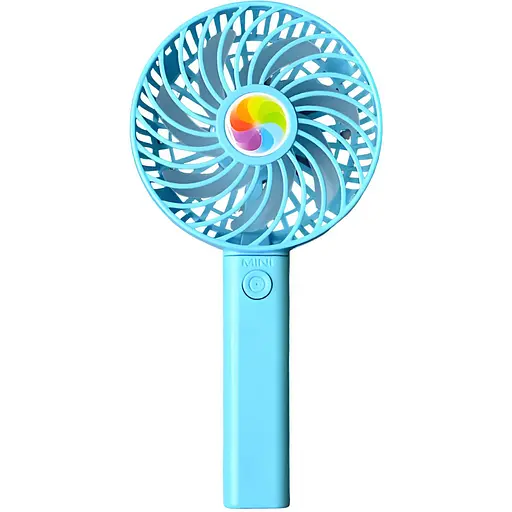 Дитячий портативний USB-вентилятор Mini Fan на акумуляторі блакитний (2628-1)