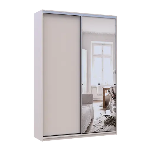 Шафа купе Doros Сіті Лайт Кашемір 1 ДСП / 1 дзеркало 150х45х225 (80736356) - фото 3