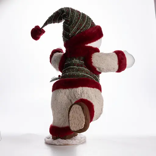 Новорічна фігурка Сніговик з шишкою 40×33×74 (см) новорічний декор Yiwu CR-4-13 - фото 4