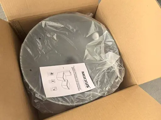 Умивальник накладний Mixxus Premium Topper-0201 410x410x165 мм з переливом MP6649, Графит - фото 2