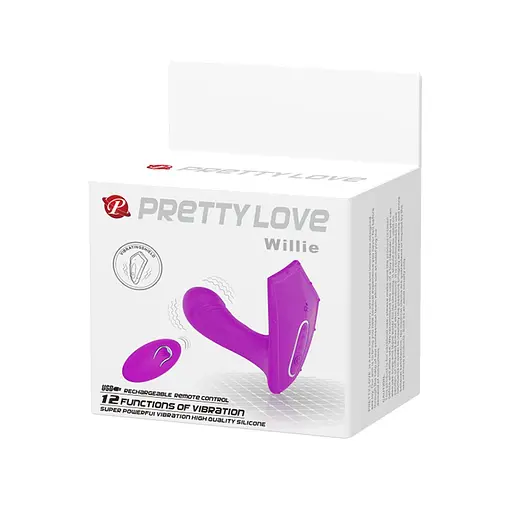 Вібратор Pretty Love Willie 9.7 см фіолетовий - фото 12
