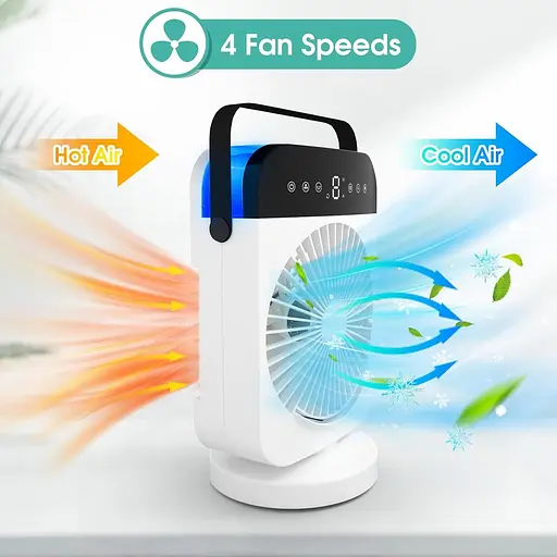 Осцилирующий мини-мобильный настольный вентилятор - фото 3