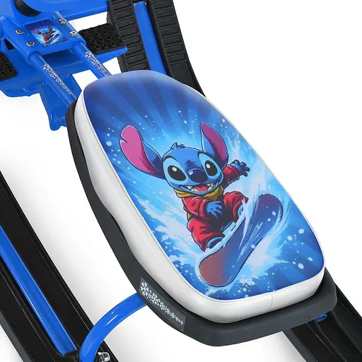 Снігокат MS 1778-8 Низька рама, м'яке сидіння з екошкіри 45х21см (2 положення), кермо, металопластик, чорно-синій - фото 4