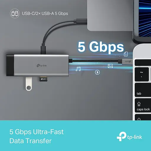 USB-Хаб TP-Link USB Type-C 5 в 1 (UH5020C) - фото 10