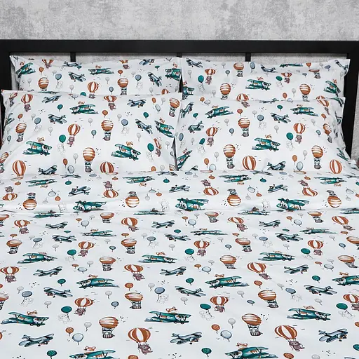 Комплект постільної білизни Moon&Star Дитячий 110x140 см наволочки 2x50x70 см Cloud Adventures Бязь Gold Люкс - фото 6