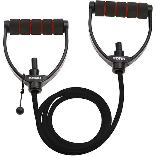 Еспандер трубчастий з ручками York Fitness 17-20кг, чорний