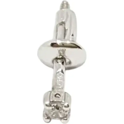 Серебряная моносерьга пуссета Dear с фианитом. 3004.1С Белый