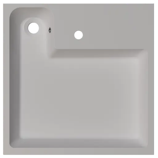 Раковина глянцевая над стиральной машиной Amidicon Breeze 60 600x600 з литого камня BREEZE_60_HL, Белый - фото 3