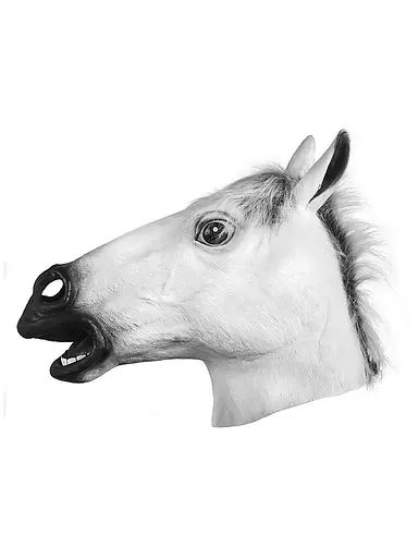 Маска GeekLand Белая Голова Лошади White Horse Head КМ 64.01 - фото 3