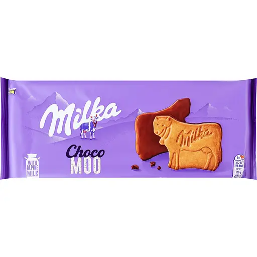 Печиво Milka Choco Moo вкрите молочним шоколадом 120 г (4322384)