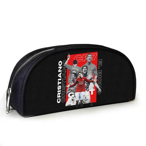 Пенал шкільний з принтом Кріштіану Роналду 23х10х8 см дитячий для дівчинки, хлопчика (3908)
