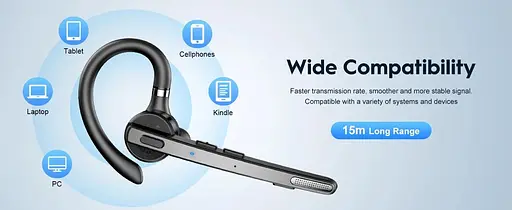 Беспроводная бизнес гарнитура G9 с микрофоном и шумоподавлением Bluetooth гарнитура для офиса - фото 8