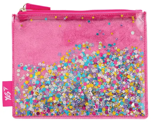 Школьный пенал-косметичка Yes с блестками "Glitter sorbet" - фото 1
