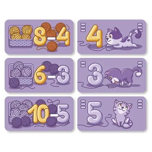 Настільна навчальна гра Муркітливе віднімання 360081, 63 картки - фото 7