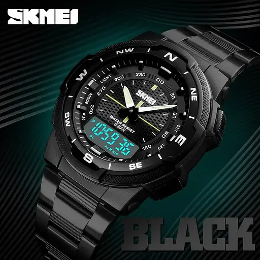 Чоловічий годинник Skmei 1370 Marshal Чорні - фото 4