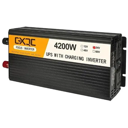 Інвертор GXQC SFX-1500W / 4200W DC 24 V — AC 220 V з функцією заряджання акумулятора - фото 1
