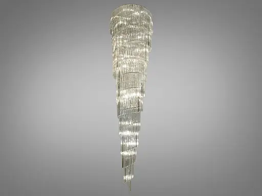 Поразительно красивая, эксклюзивная хрустальная люстра, 37 ламп, серебряная - фото 1