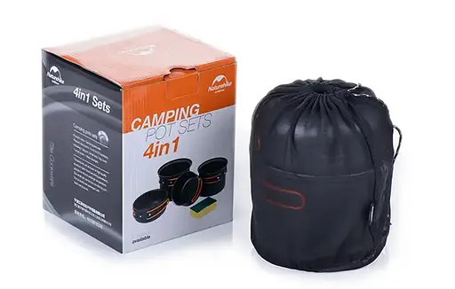 Набір туристичного посуду Naturehike NH15T401-G (4 шт.) - фото 3